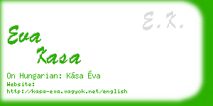 eva kasa business card